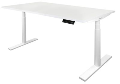 Schreibtisch elektrisch höhenverstellbar Josi | BxT 1200 x 800 mm | Gestell Weiß | Platin | Novigami